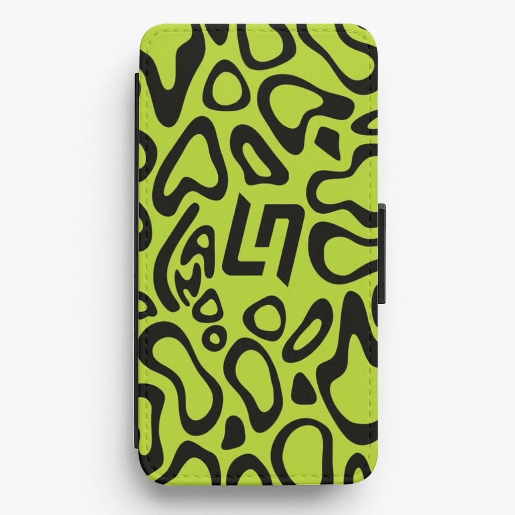 Norris Helmet Pattern Flip / Wallet Phone Case Smooth Surface