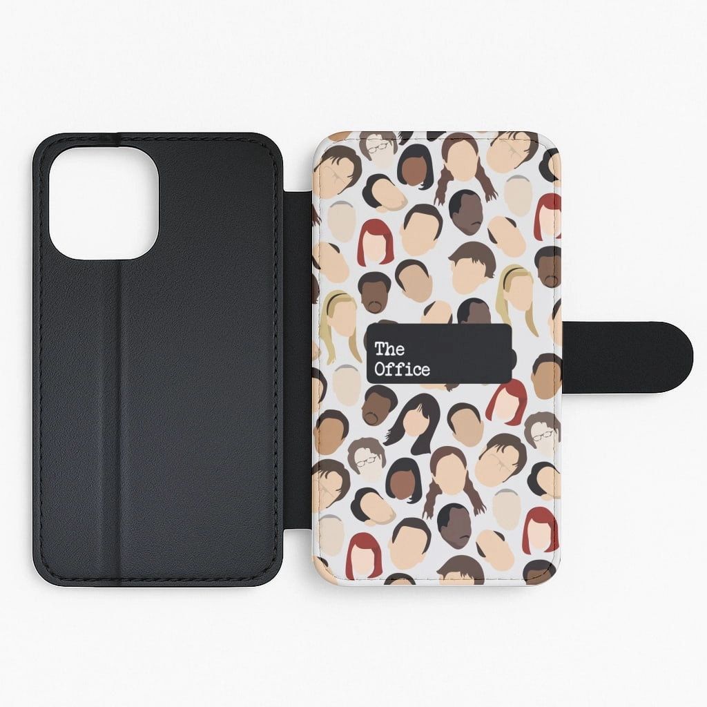 Office Collage Flip / Wallet Phone Case Smooth Pattern