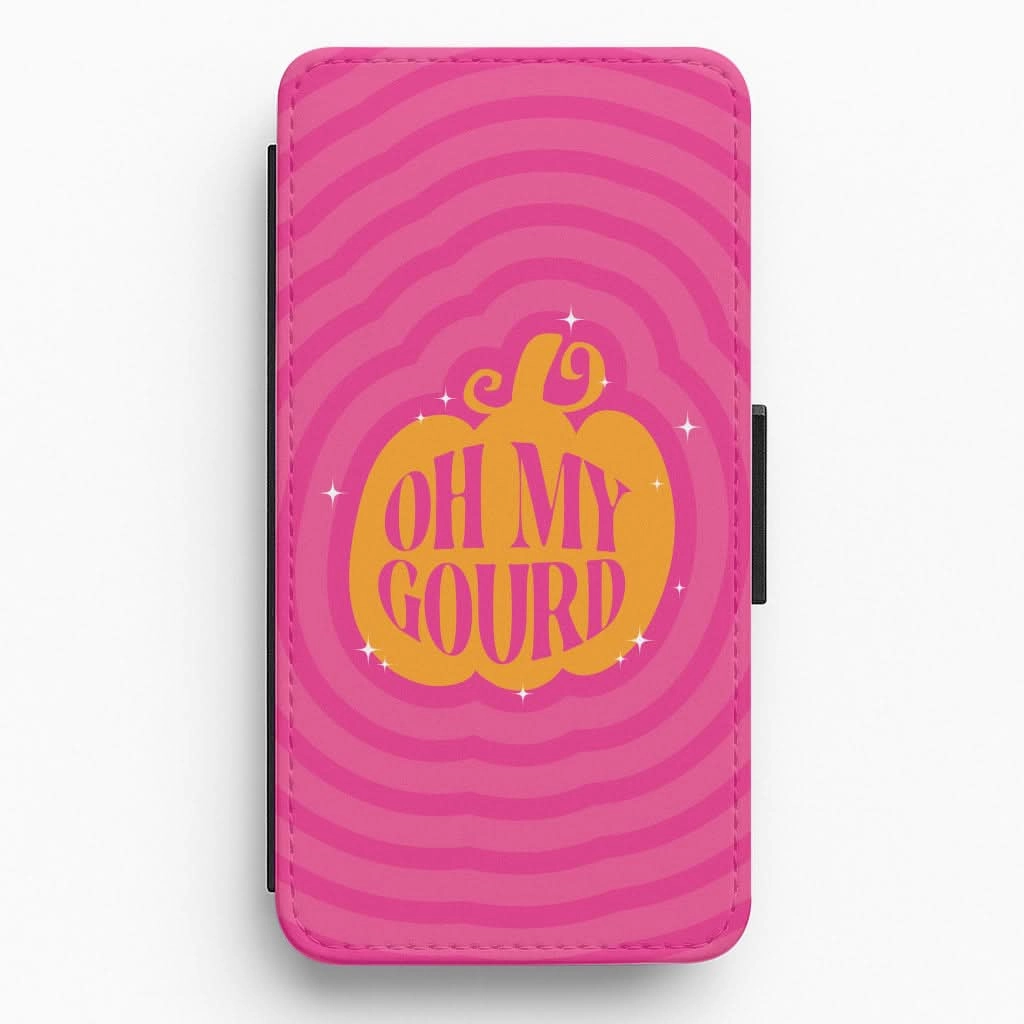 Oh My Gourd Flip / Wallet Phone Case Durable Texture Finish Hybrid Detail