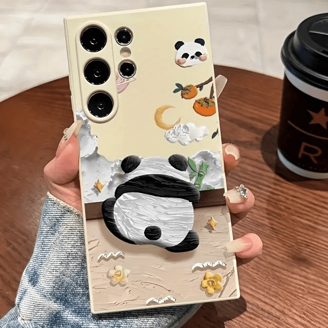 Desk Companion Hybrid Edge Finish Panda Dreamland 3D Case - Samsung