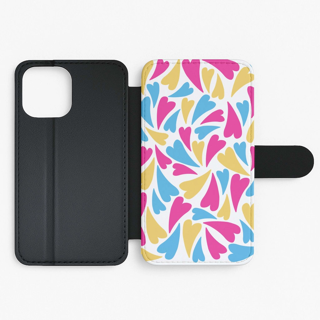Pansexual Hearts - Pride Flip / Wallet Phone Case daily protection