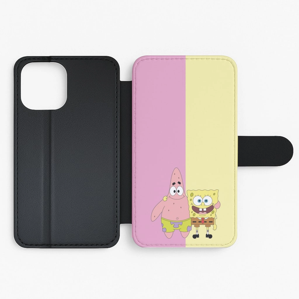 Patrick And Sponge Flip / Wallet Phone Case Hybrid Shield Versatile Design