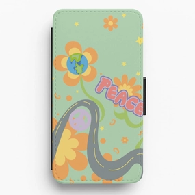 Peace - Cars Flip / Wallet Phone Case Soft Edge Look Durable Form
