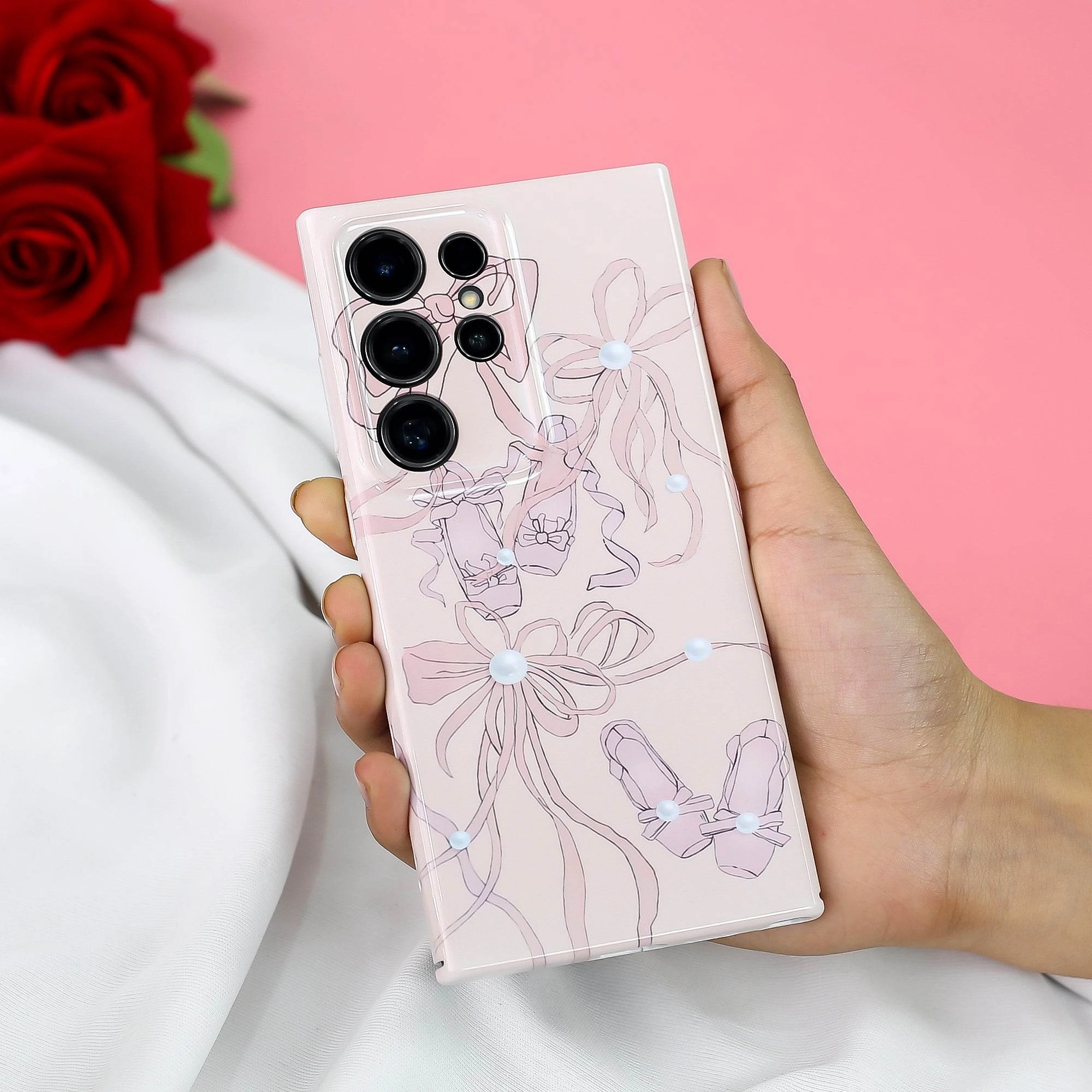 Pearl Blossom Delight Case - Samsung Smooth Layer