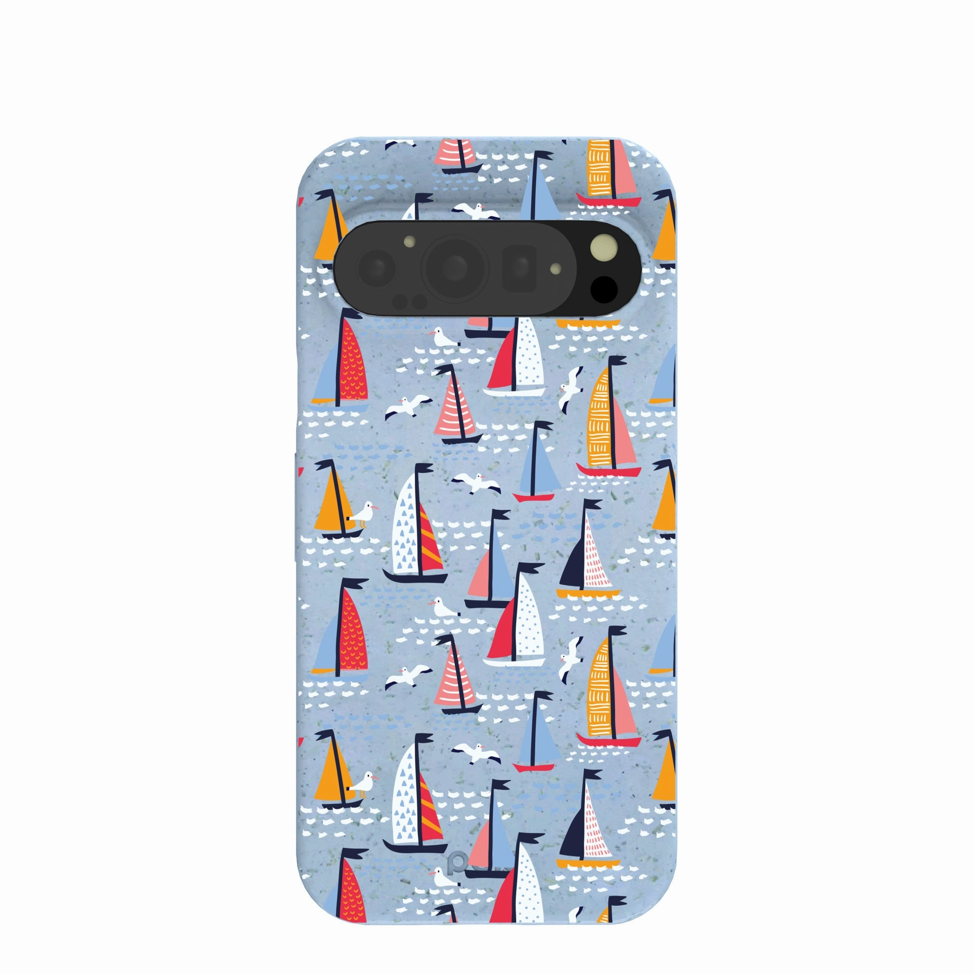 Powder Blue Sails and Seagulls Google Pixel 9/9 Pro Case Comfort Use