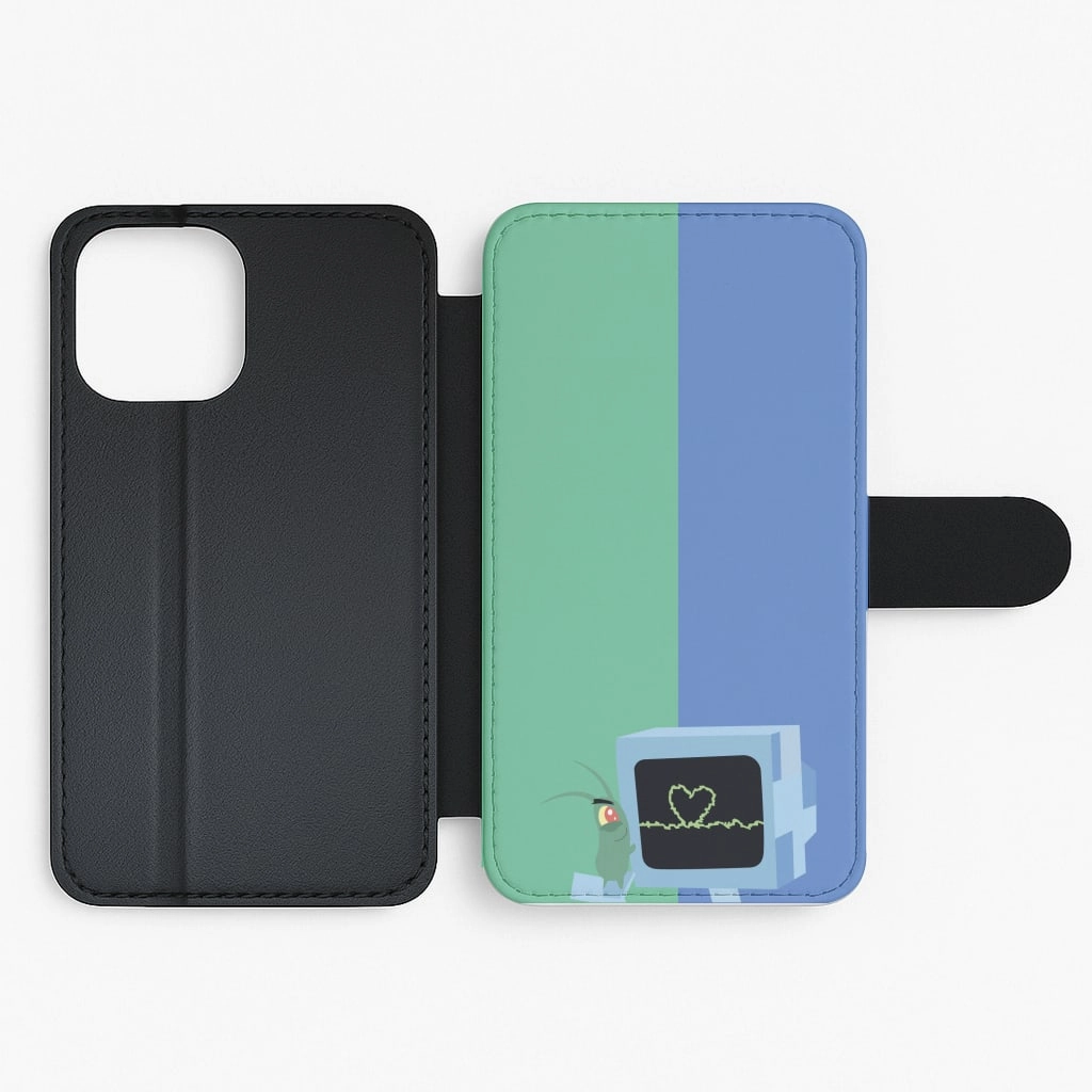 Rugged Feel Plankton And Karen Flip / Wallet Phone Case