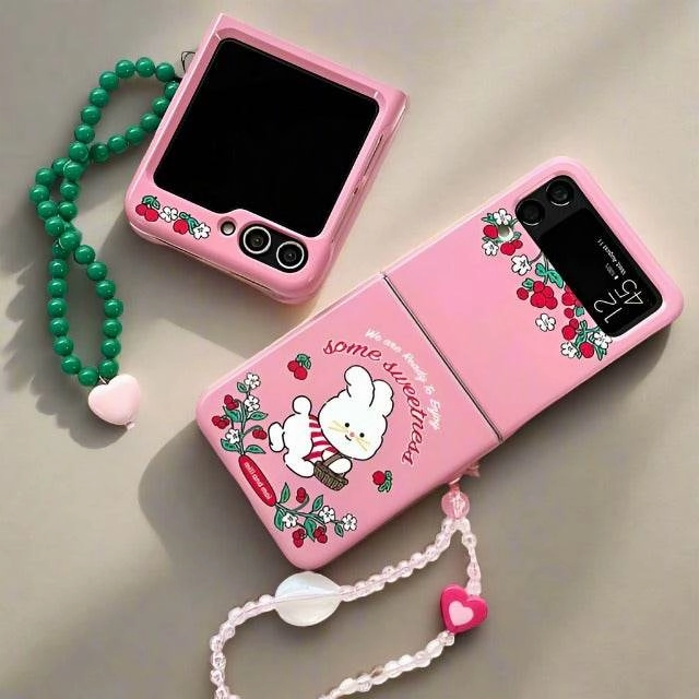 Minimal Aesthetic Playful Adorable Bunny Design Case - Samsung