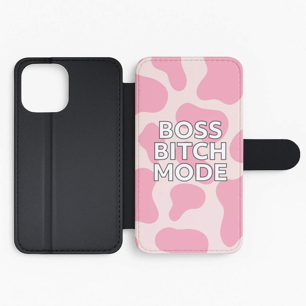 Minimal Protection Heat dissipation Boss Bitch Mode Flip / Wallet Phone Case