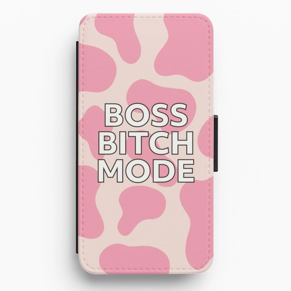 Smooth Pattern Elegant Detail Boss Bitch Mode Flip / Wallet Phone Case