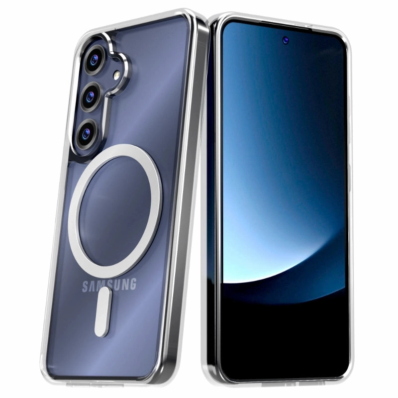 Samsung Galaxy S25 Hybrid Shockproof Clear Slim Acrylic Case with MagSafe Elegant Shield Compact Texture Layer