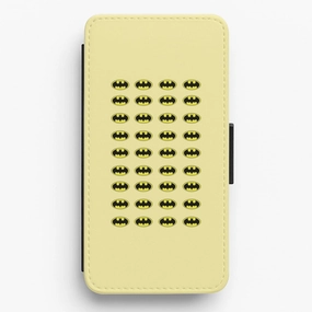 Batman Pattern Wallet Phone Case Fashion Detail