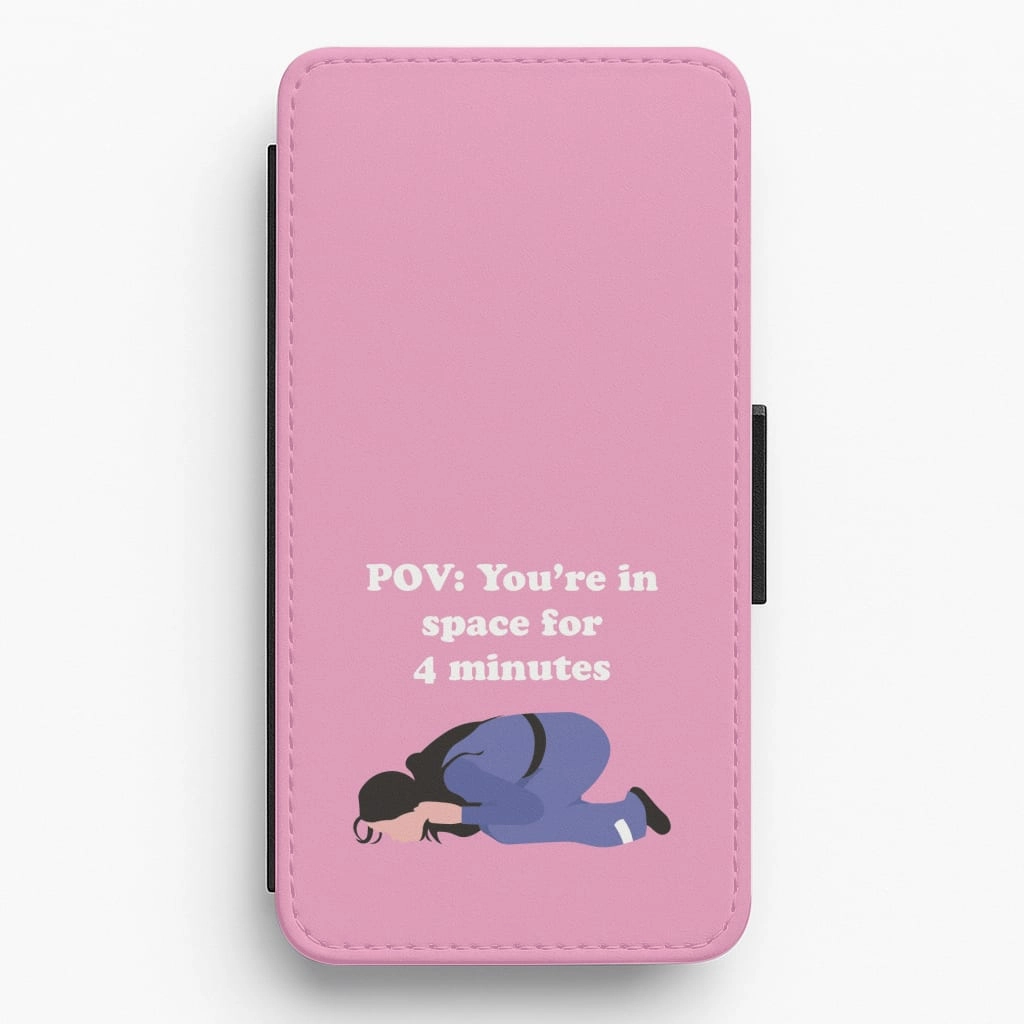 Enhanced grip Modern Touch POV: You're In Space For 4 Minutes Flip / Wallet Phone Case