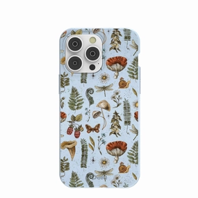metal frame Powder Blue Nature walks iPhone 14 Pro Max Case