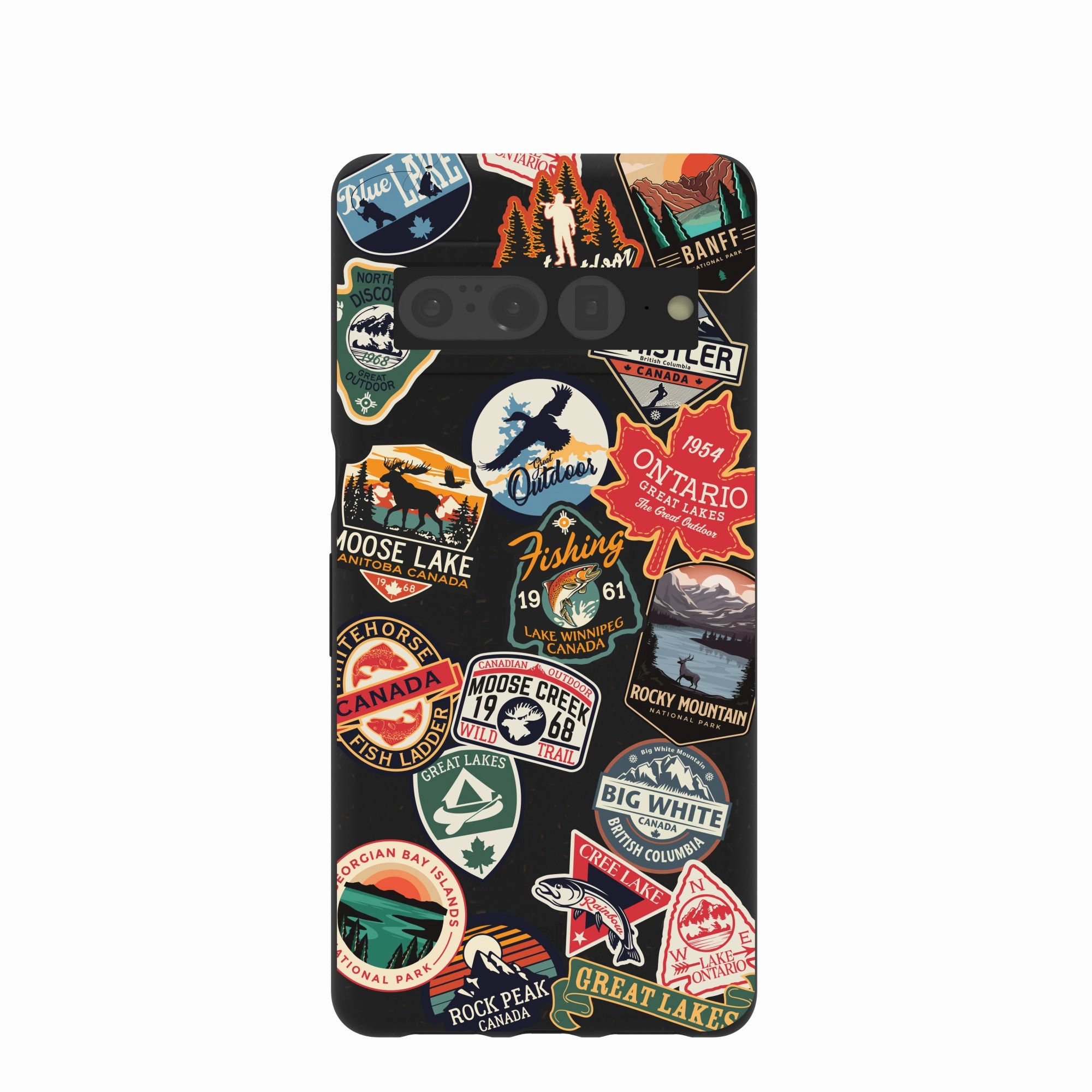 Black Canadian Stickers Google Pixel 7 Pro Case Soft Surface Layer Hand Feel