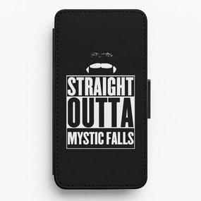 Straight Outta Mystic Falls - Vampire Diaries Flip / Wallet Phone Case Smooth Edge Design