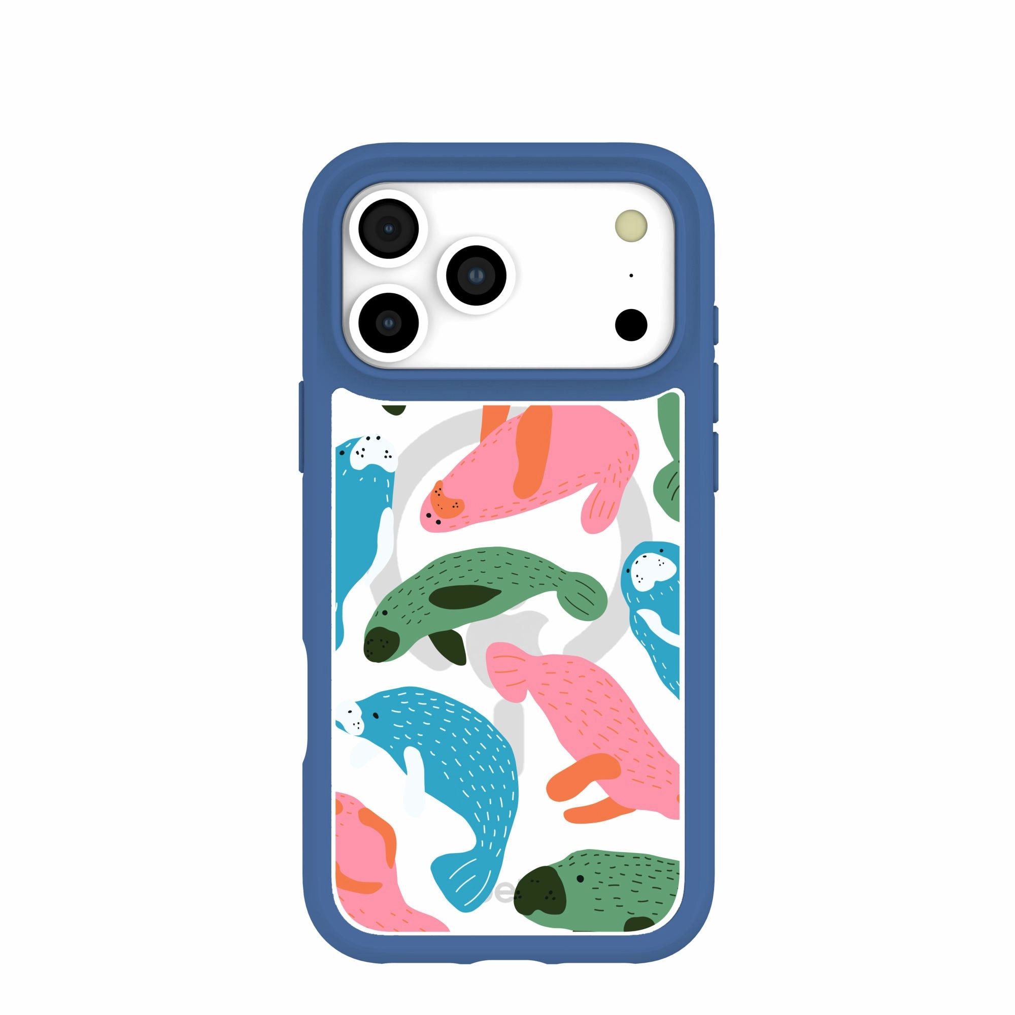 Clear Sea Cows iPhone 17 Pro Max Case With True Blue Ridge (MagSafe included) Light Touch