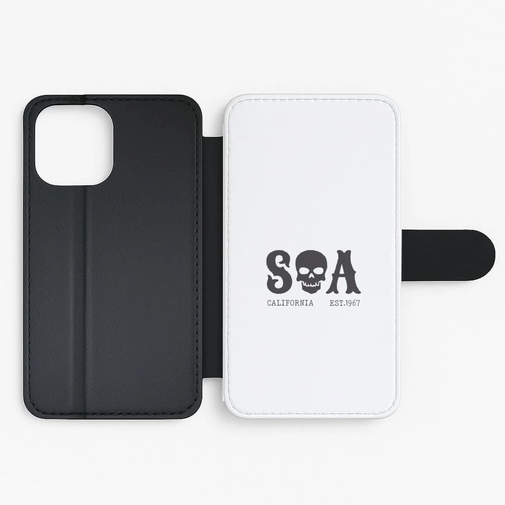 Glossy Look Smart Accessory SOA California Flip / Wallet Phone Case
