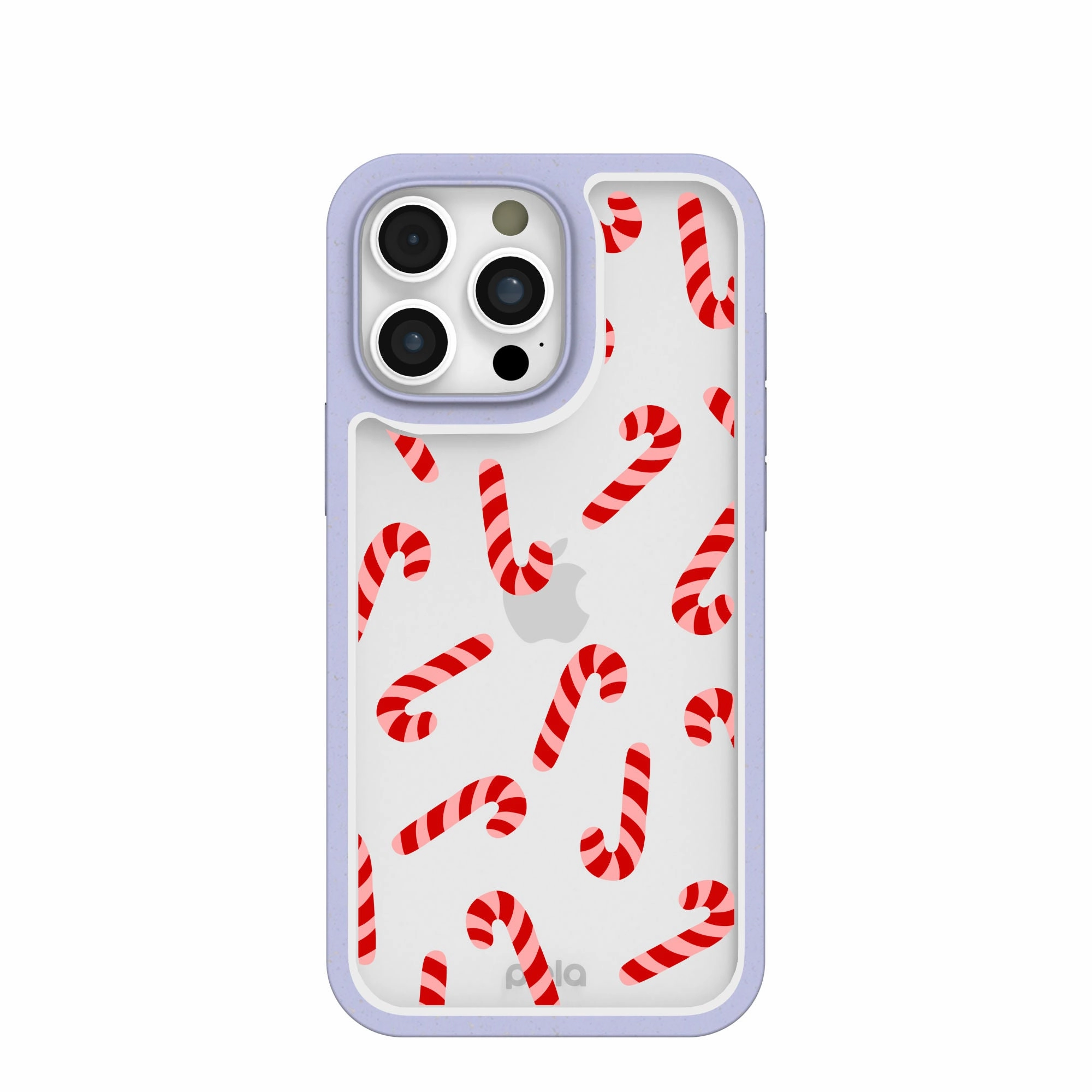 Clear Candy Cane Chaos iPhone 16 Pro Max Case With Lavender Ridge Luxury Style Modern Build Texture