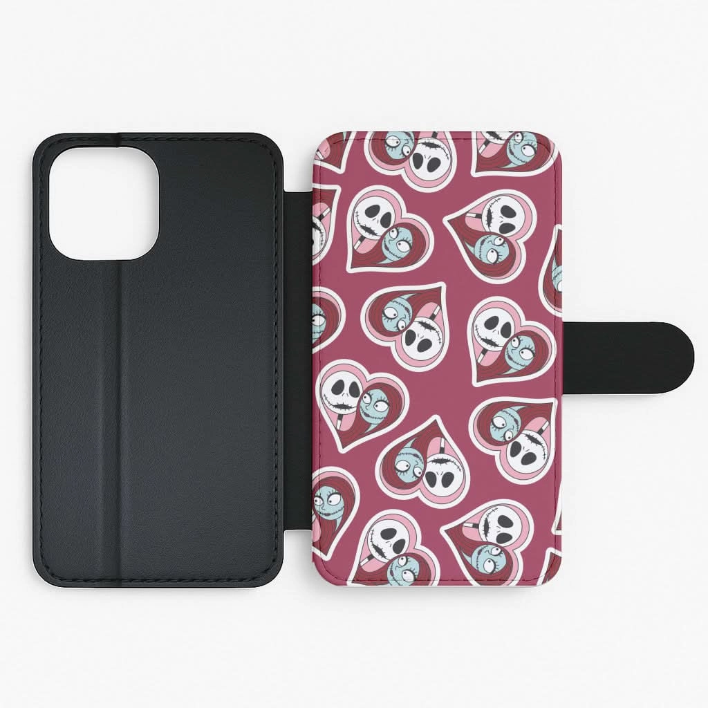 J And S Heart Pattern Flip / Wallet Phone Case Personal Style