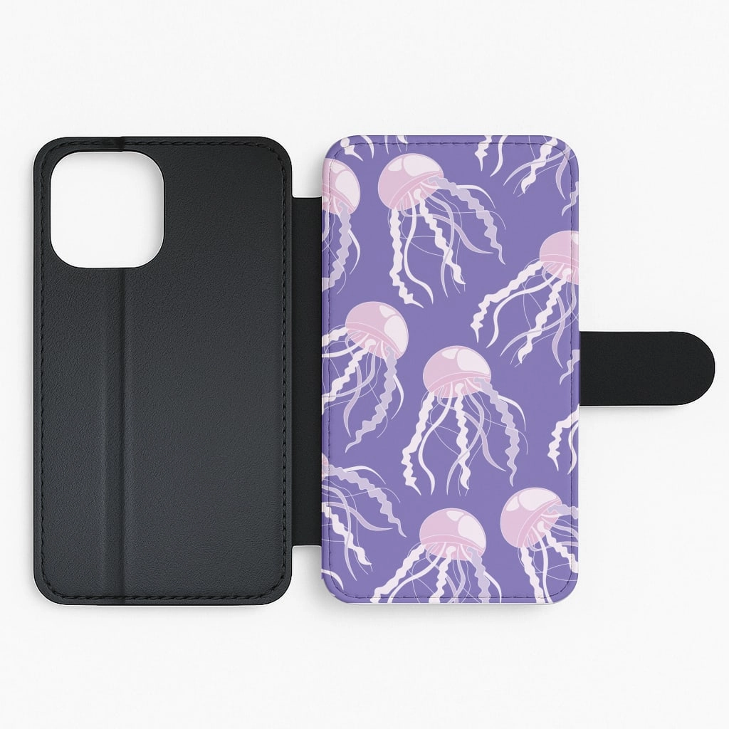 Compact Texture Jellyfish Pattern - Sealife Flip / Wallet Phone Case