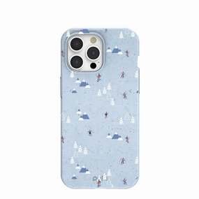 Powder Blue Ski Pass iPhone 15 Pro Max Case Soft Build Texture