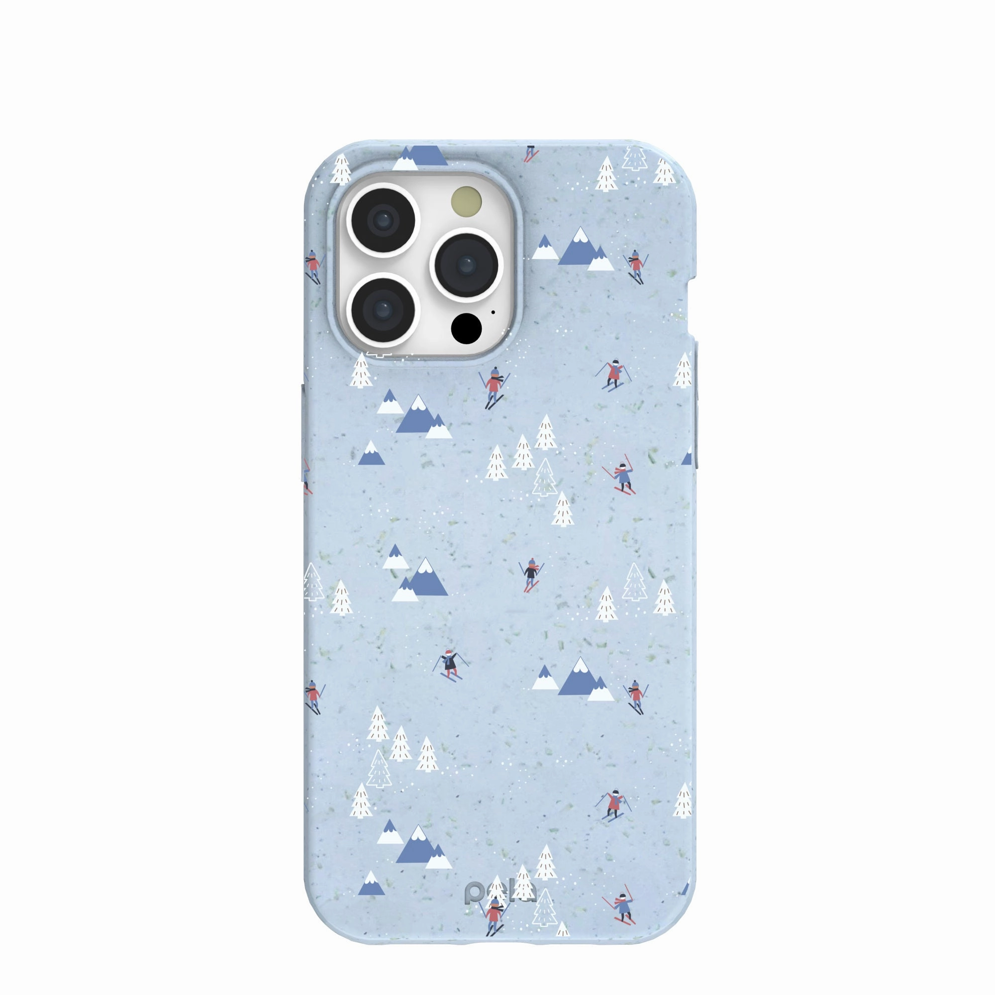 Powder Blue Ski Pass iPhone 15 Pro Max Case Soft Build Texture