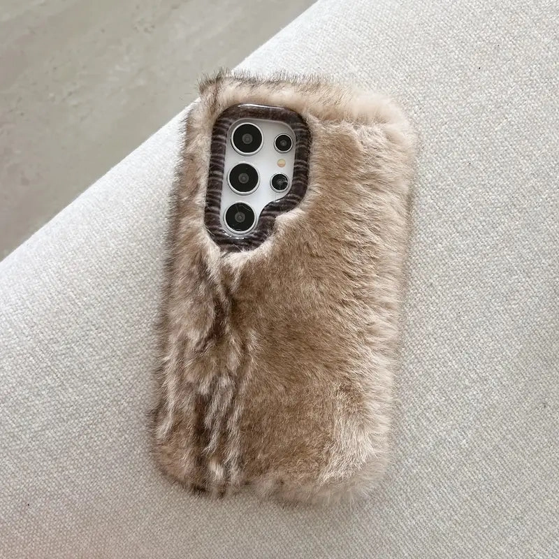 Scratch Resistant Plush Cat Fur Phone Case - Samsung