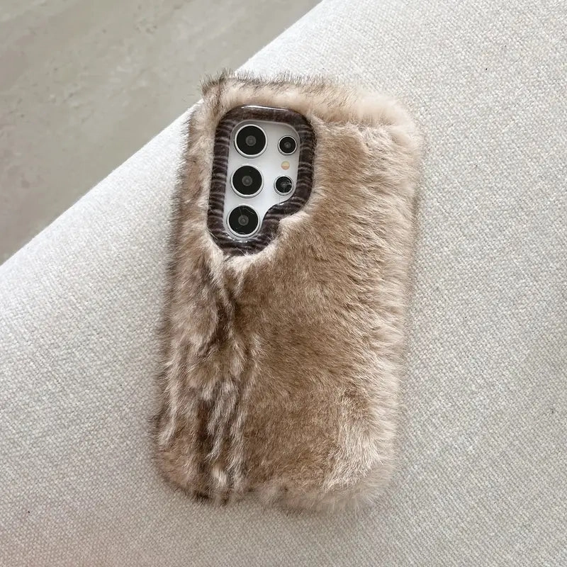 Plush Cat Fur Phone Case - Samsung Gloss Texture