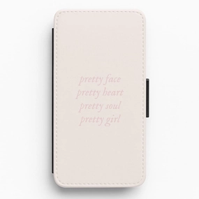 Pretty Girl - Clean Girl Aesthetic Flip / Wallet Phone Case Flexible Feel