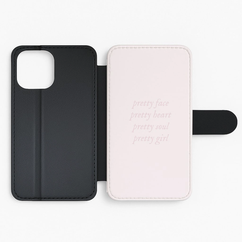 Pretty Girl - Clean Girl Aesthetic Flip / Wallet Phone Case Trendy Look