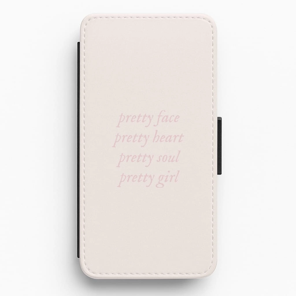 Pretty Girl - Clean Girl Aesthetic Flip / Wallet Phone Case Flexible Feel