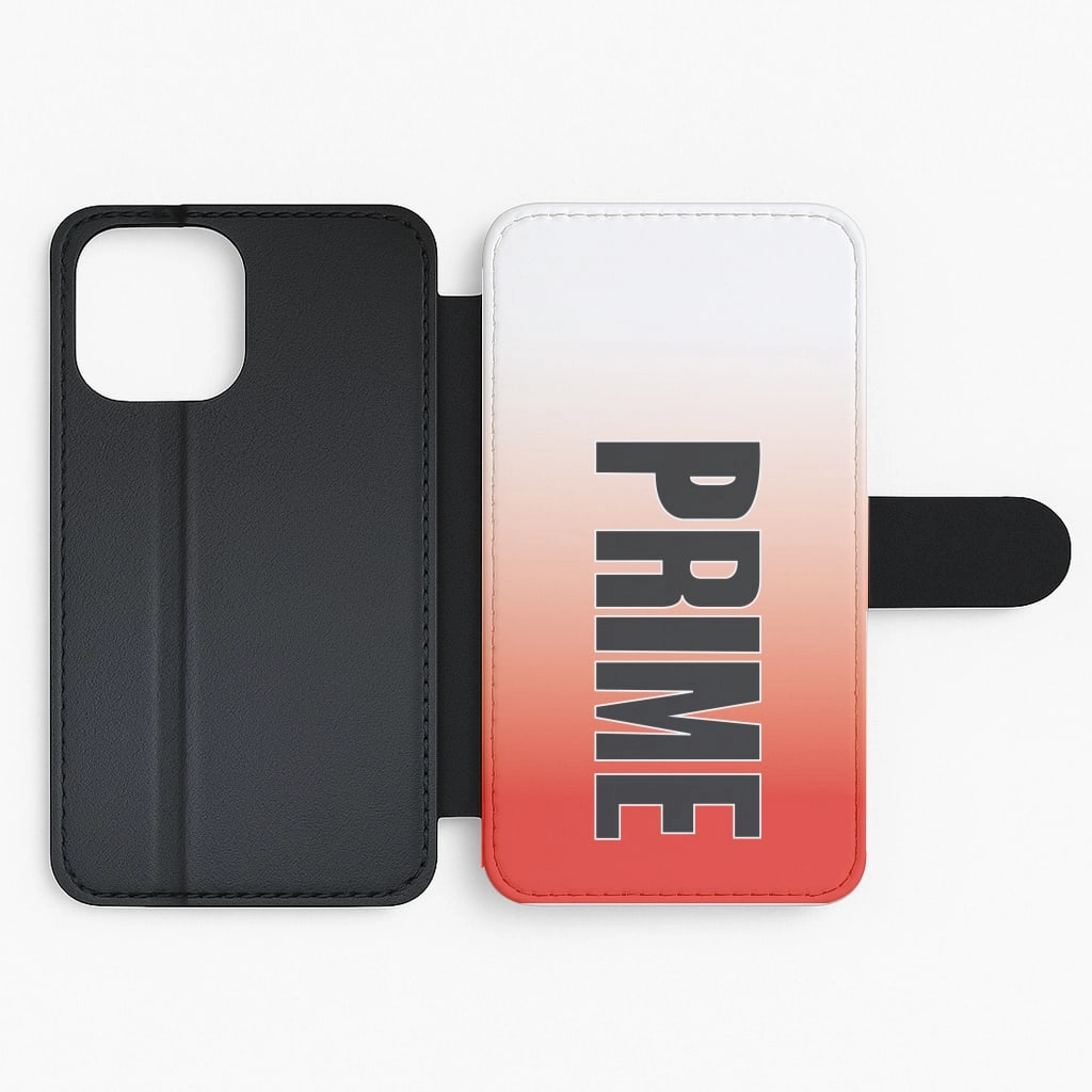 Prime - Red Gradient Flip / Wallet Phone Case Soft Edge Detail