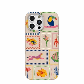 Seashell Tropical Paradise iPhone 16 Pro Max Case Glossy Pattern Button Cover