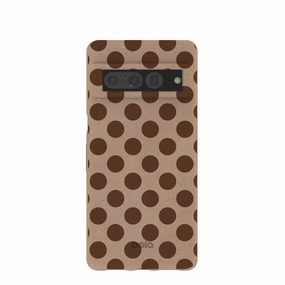 Chocolate Brown Cocoa Sprinkle Google Pixel 7 Pro Case Impact Cushion