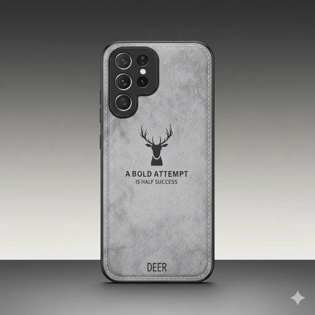 Deer Pattern Elegance Leather Case Grip Layer Soft Edge