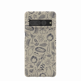 London Fog Mediterranean Moments Google Pixel 7 Pro Case Smooth Surface Edge Shield