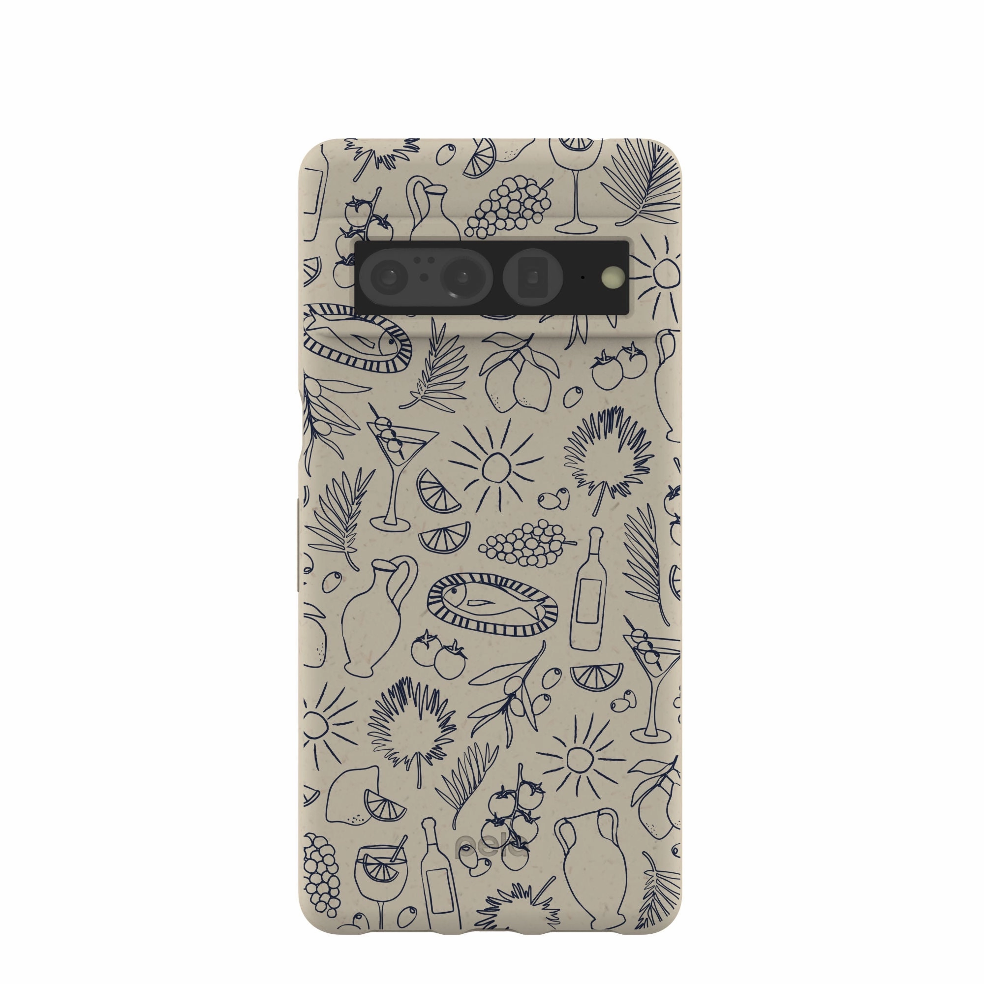 London Fog Mediterranean Moments Google Pixel 7 Pro Case Smooth Surface Edge Shield