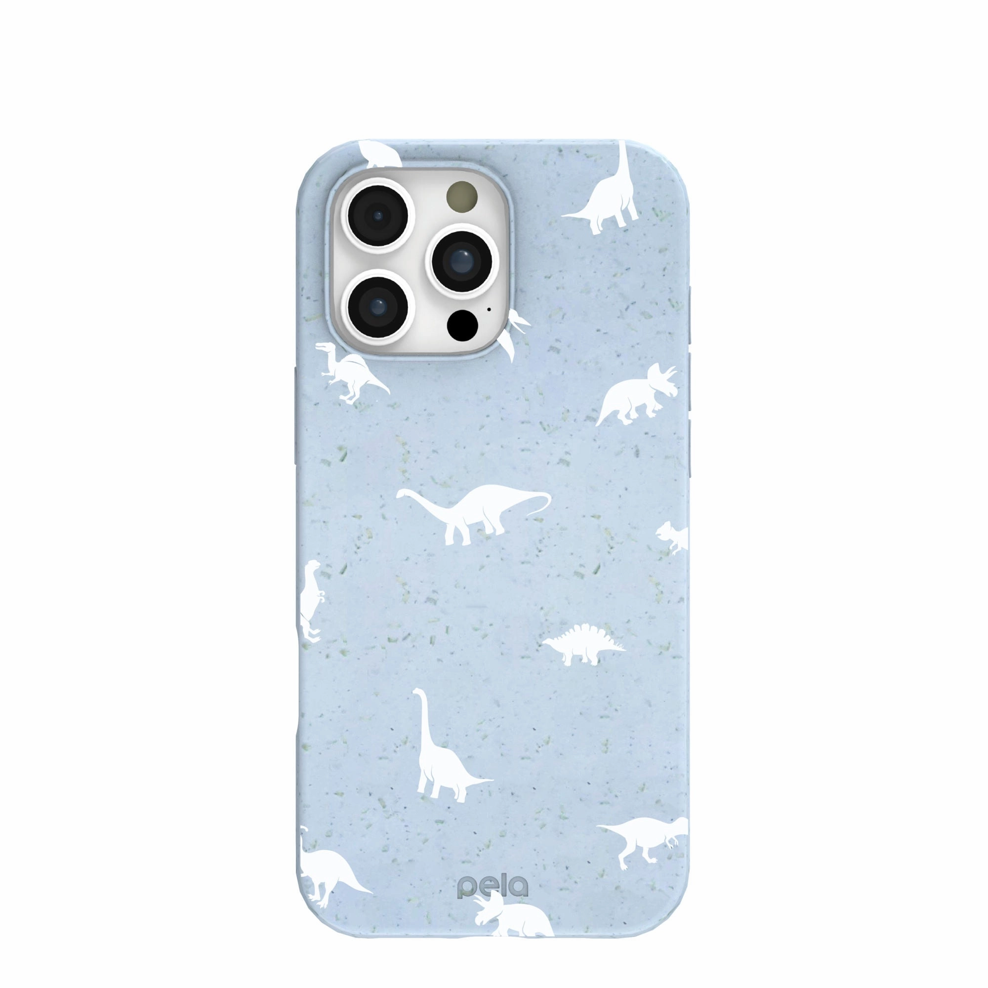 Powder Blue Lil Dinos iPhone 16 Pro Max Case Premium Texture