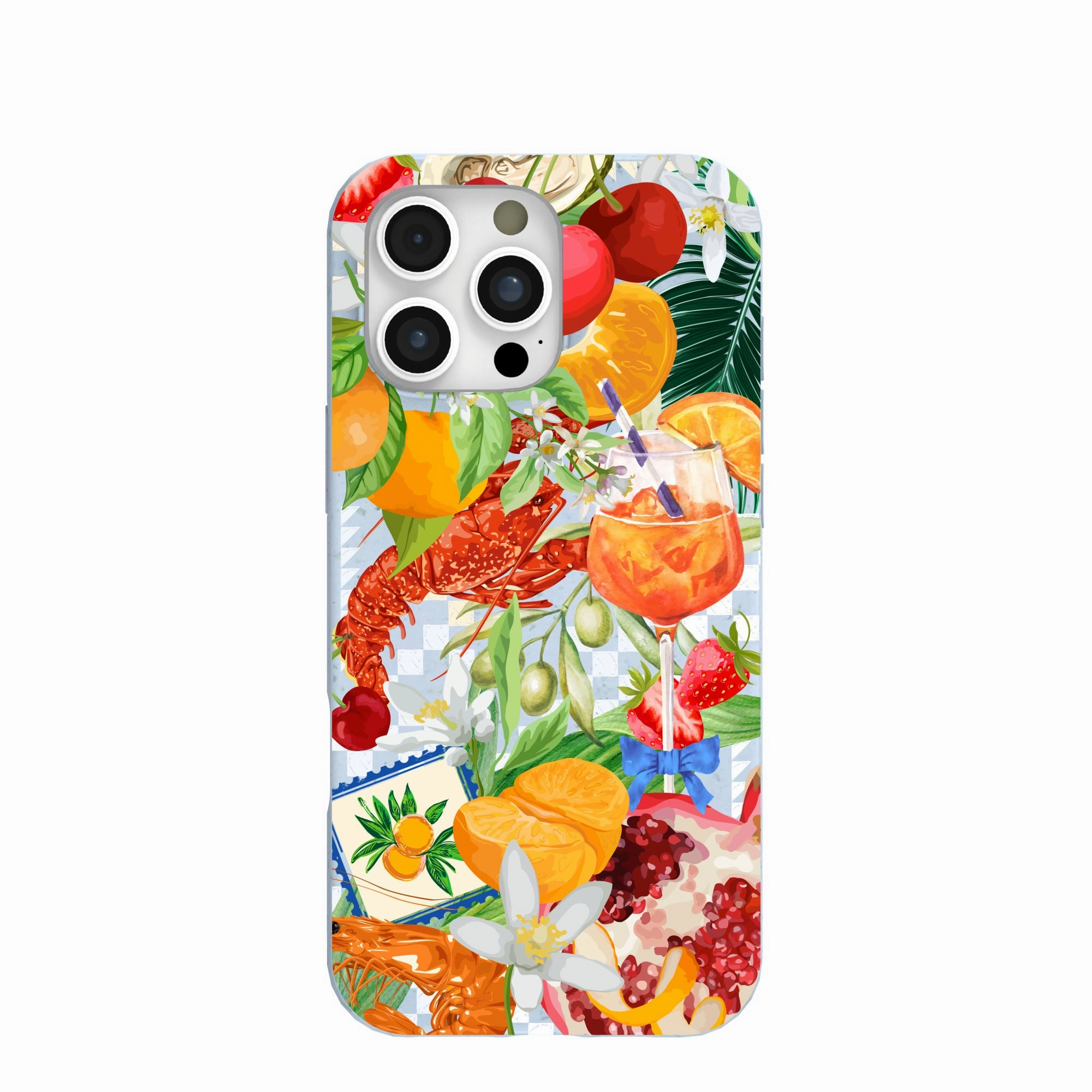 Powder Blue Mediterranean Summers iPhone 16 Pro Max Case Protective Build