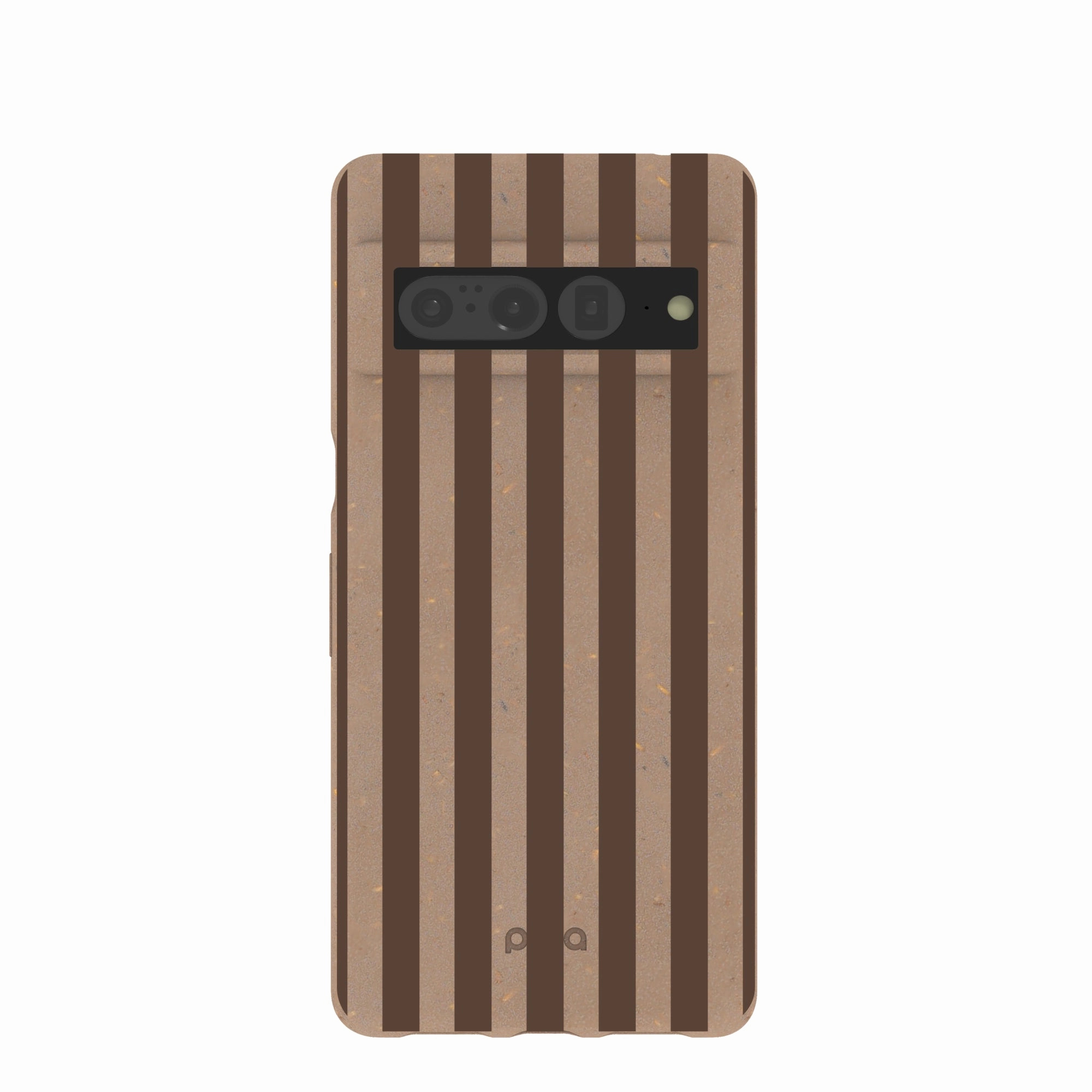Printed Artwork elegant design Chocolate Brown Cocoa Stripes Google Pixel 7 Pro Case
