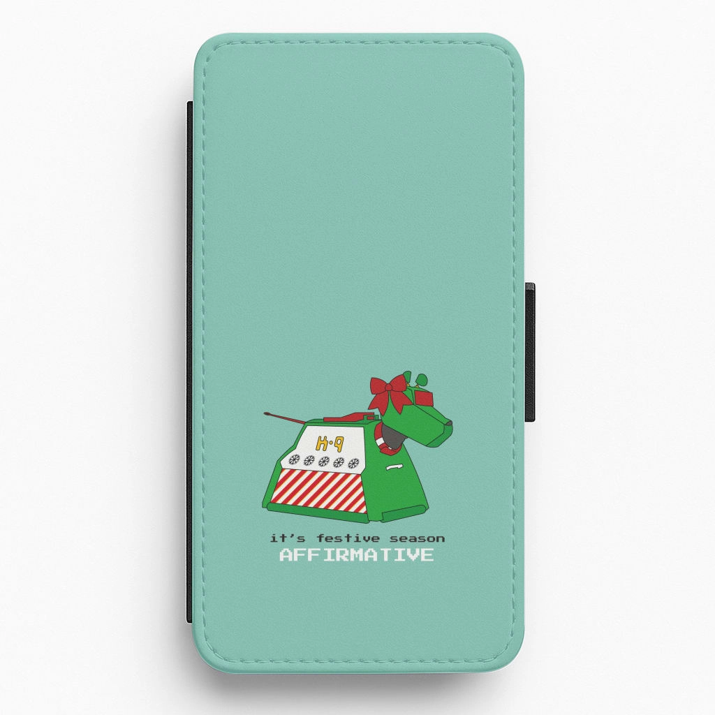 Smooth Lining K9 Festive Season - Doctor Who Flip / Wallet Phone Case
