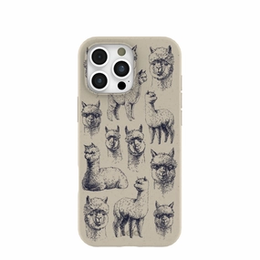 London Fog Spitting Llama iPhone 16 Pro Max Case Strong Corners Modern Touch