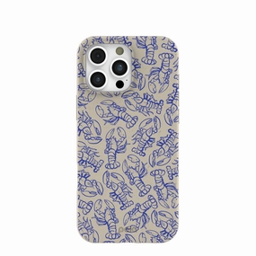 London Fog Blue Lobster iPhone 16 Pro Max Case Soft Interior