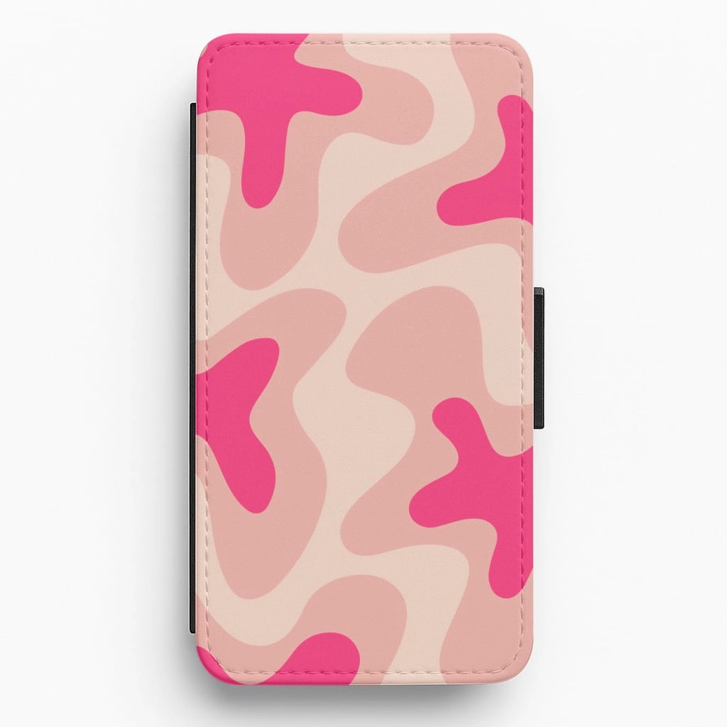 Psychedelic Pattern I Flip / Wallet Phone Case Textured Surface Compact Style
