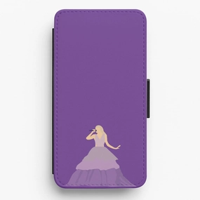 Purple Dress - Taylor Flip / Wallet Phone Case Flexible Surface Texture