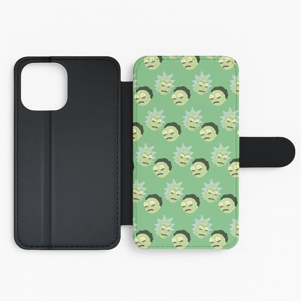 Tactile Feel R&M Pattern Flip / Wallet Phone Case