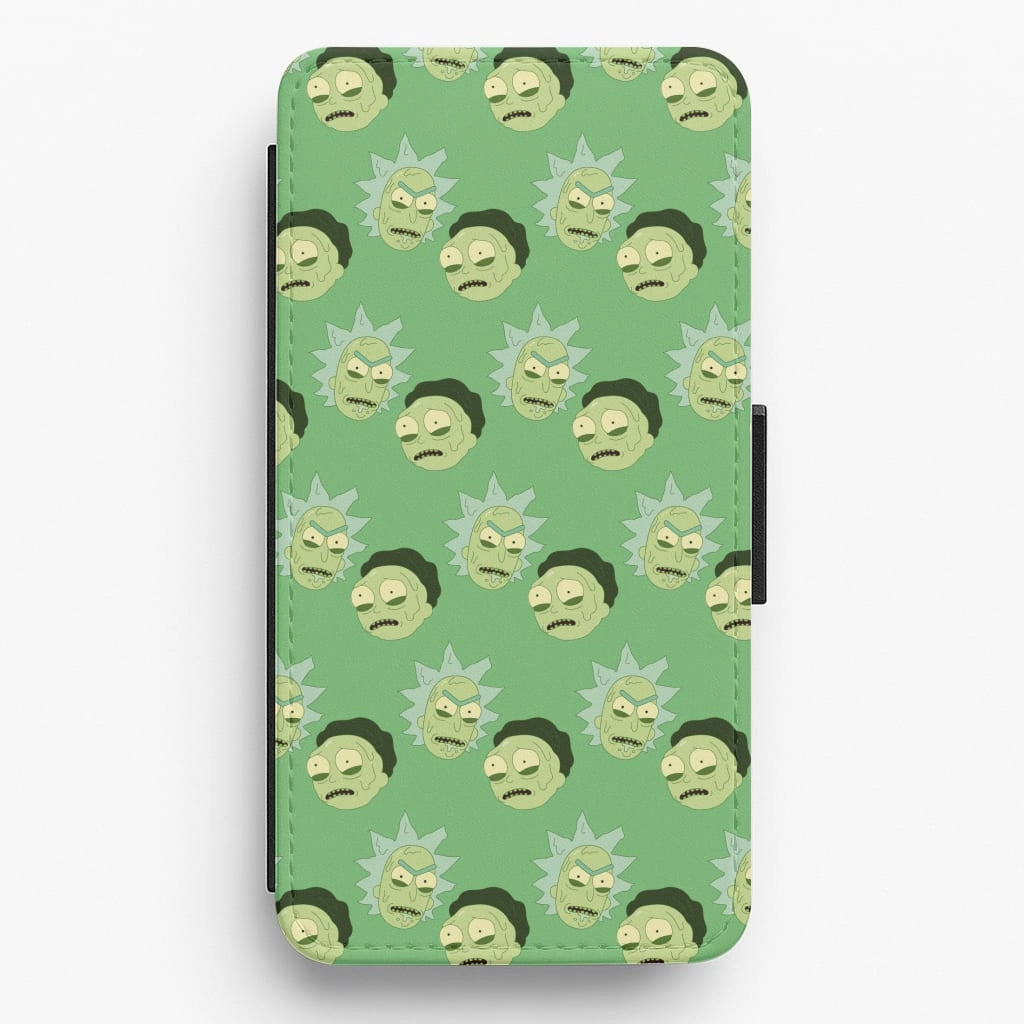 R&M Pattern Flip / Wallet Phone Case slim fit Comfort Texture