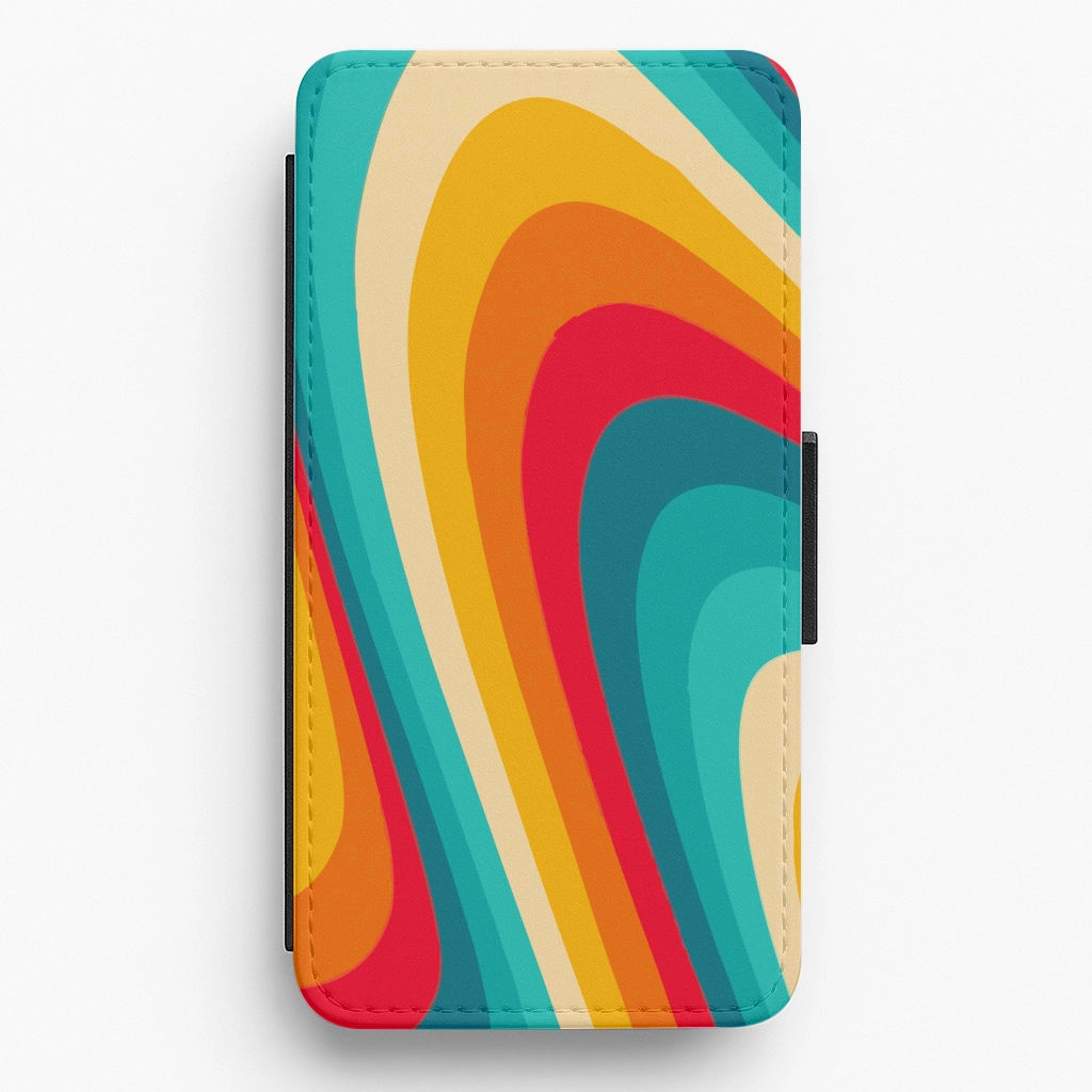 Smooth Feel Rainbow Abstract Pattern Flip / Wallet Phone Case