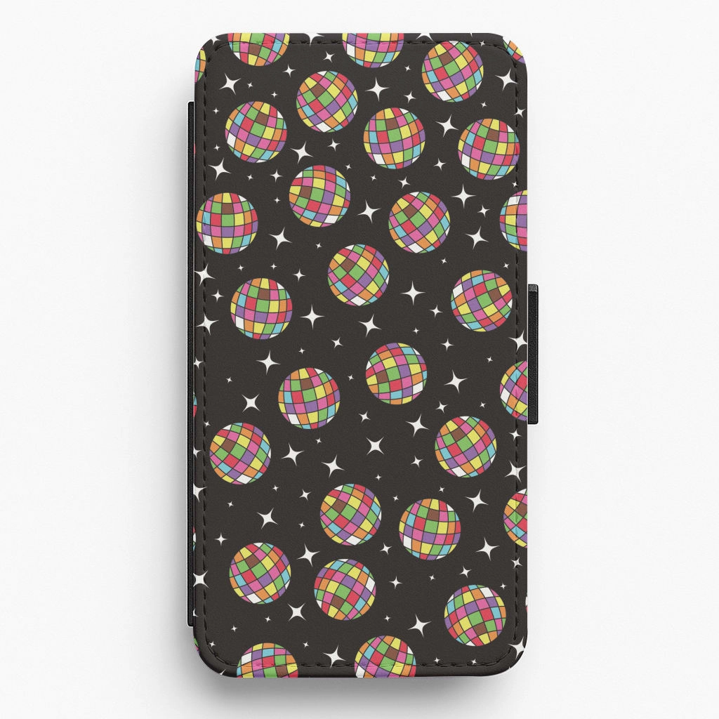 Classic Style Rainbow Discoballs Flip / Wallet Phone Case