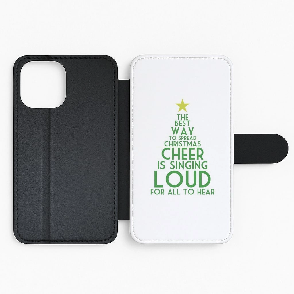 The Best Way To Spread Christmas Cheer - Elf Flip Wallet Phone Case Everyday Comfort Clear Texture